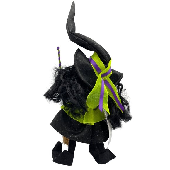 Annalee 2009 Sparkle Witch Elf Figurine Halloween Decor With Broom - Picture 9 of 16